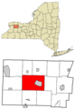 Genesee County New York incorporated and unincorporated areas Batavia (town) highlighted