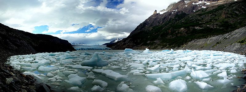 Archivo:Grey Glacier icebergs Stevage
