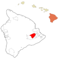 Hawaii County Hawaii Incorporated and Unincorporated areas Mountain View Highlighted