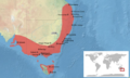 Limnodynastes dumerilii map-fr