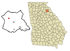 Madison County Georgia Incorporated and Unincorporated areas Ila Highlighted.svg