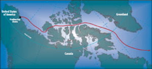 Archivo:Map of the route followed by by the SS Manhattan to traverse the Northwest Passage