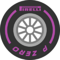 Neumático F1 Pirelli Violeta
