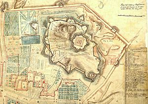 Archivo:Plano de las fortificaciones francesas en el Buen Retiro, circa 1813