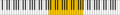 Range of mezzo-soprano voice marked on keyboard