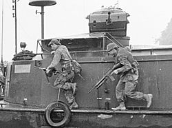 Archivo:SEALs landing from a River Division 91 Assault Support Patrol Boat on the Rach Thom Rach Mo Cay canal