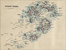 Mapa antiguo de las islas (1874)