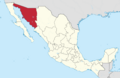 Sonora in Mexico (location map scheme)