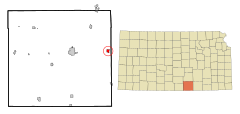 Sumner County Kansas Incorporated and Unincorporated areas Oxford Highlighted.svg