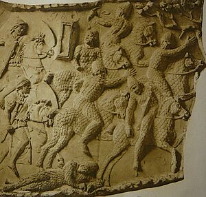 Archivo:028 Conrad Cichorius, Die Reliefs der Traianssäule, Tafel XXVIII (Ausschnitt 01)