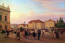 Archivo:1839 Bruecke Parade vor dem Koeniglichen Palais anagoria
