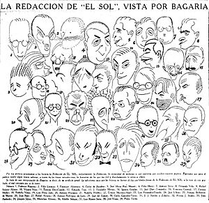 Archivo:1928-01-01, El Sol, La redacción de ''El Sol'', vista por Bagaría