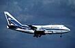 Aerolíneas Argentinas B747SP-27 (LV-OHV) landing at Zurich International Airport.jpg