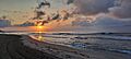 Amanecer en la playa de torredembarra