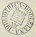 Archivo:Bibliotheksstempel Bodleiana