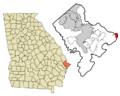 Chatham County Georgia Incorporated and Unincorporated areas Tybee Island Highlighted