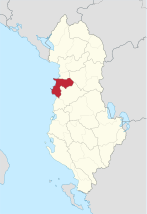 Durres County in Albania.svg