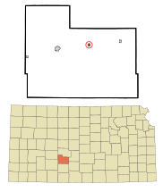 Edwards County Kansas Incorporated and Unincorporated areas Lewis Highlighted.svg