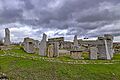 El círculo de piedra en el parque temático del granito en Stonehenge