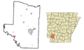 Hempstead County Arkansas Incorporated and Unincorporated areas Fulton Highlighted