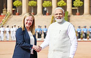 Archivo:Indian Prime Minister Narendra Modi and Italian Prime Minister Ms. Giorgia Meloni
