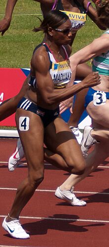 Joice Maduaka - Aviva 2010 UK Athletics Championships - semi 1 - 100m women (cropped).jpg