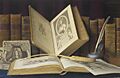 L Block Still life with books
