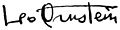 Leo Ornstein's signature