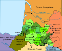 Map fr duchy of Gascony 1150-es