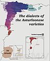 Modified map of Asturleonese dialects