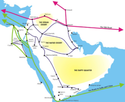 Archivo:NABATAEAN TRADE ROUTES