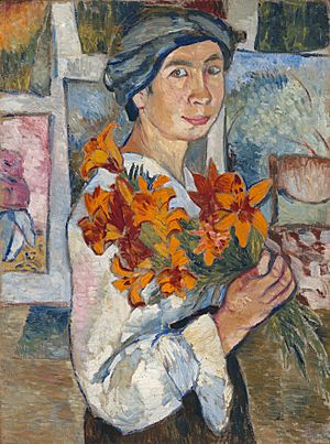 Archivo:Natalia Goncharova (self-portrait, 1907, GTG)