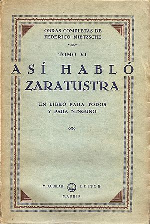 Archivo:Obras completas de Federico Nietzsche - vol. VI, 'Asi hablo Zaratustra' (M. Aguilar editor) 01