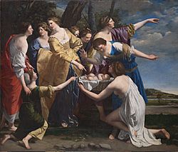 Archivo:Orazio Gentileschi - Mosè salvato dalle acque (National Gallery, London)