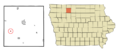 Palo Alto County Iowa Incorporated and Unincorporated areas Ayrshire Highlighted