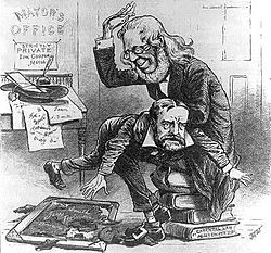 Archivo:Peter Cooper spanking Ed Cooper (1879 political cartoon)