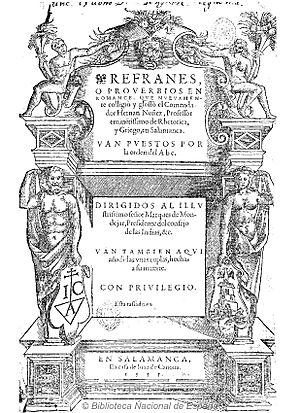 Archivo:Refranes o Prouerbios en romance 1555 Hernán Núñez