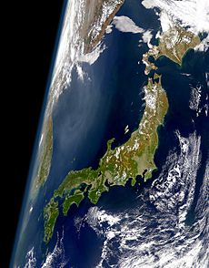 Archivo:Satellite View of Japan 1999