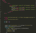 Screenshot of some lines of html code, with input tags - 2014