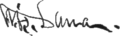 Signature of Napoleon Jackson Tecumseh Dana (1822–1905)