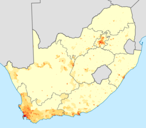 Archivo:South Africa 2011 Coloured population density map