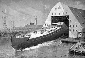 Archivo:USS Maine launching 1890