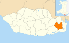 Wales Vale of Glamorgan Community Dinas Powys map.svg