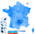 Élection présidentielle française de 1969 T1 carte par département