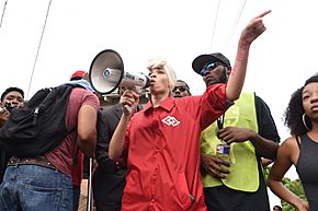 Archivo:Blair Imani at Baton Rouge Rally