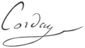 Charlotte Corday signature