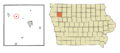 Cherokee County Iowa Incorporated and Unincorporated areas Cleghorn Highlighted