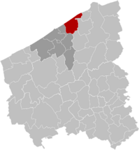 De Haan West-Flanders Belgium Map.svg