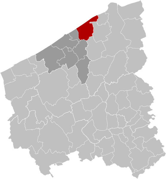 De Haan West-Flanders Belgium Map