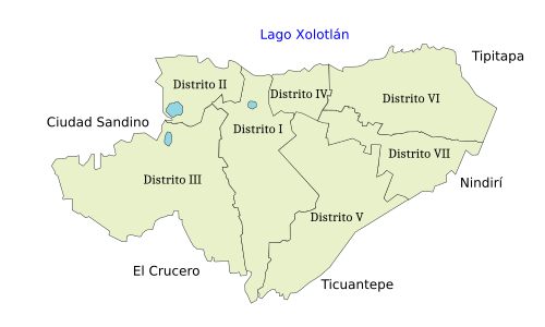 Distritos de Managua.svg
